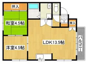 岩永ハイツ【1階】の間取り