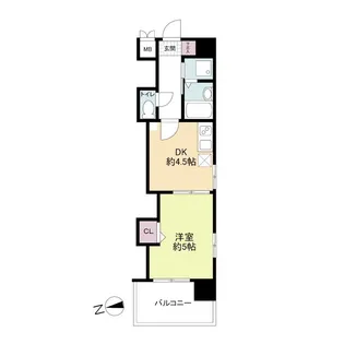 レジディア博多【2階】の間取り