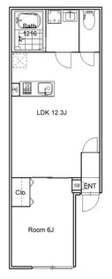 ロータスコート目黒不動前【1階】の間取り