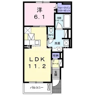 クレモンティーヌ A【1階】の間取り