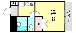 サンハイツ甲陽園【1階】の間取り