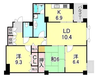 兵庫県西宮市松下町【マンション】の間取り