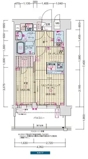 プレサンス神戸長田マリエント【10階】の間取り