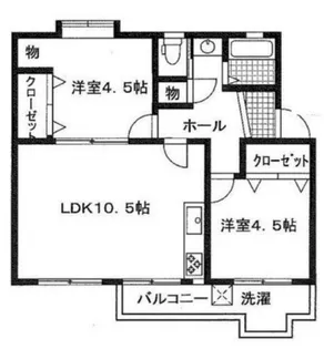 明舞1団地3号棟【4階】の間取り