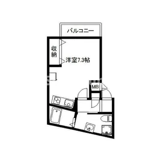 1Rの間取り画像