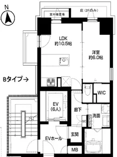 La CASA 石ケ辻【6階】の間取り