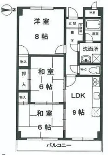 ツインパレス武庫【1階】の間取り