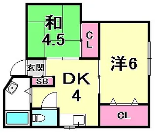 兵庫県西宮市今在家町【マンション】の間取り