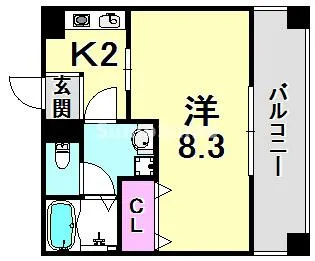 兵庫県西宮市門戸荘【マンション】の間取り