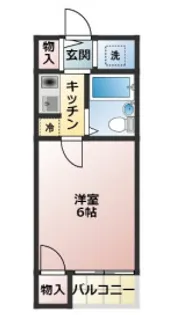 五色山ハイツ【3階】の間取り