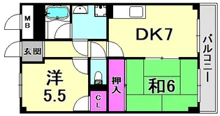 モンテメール六甲【4階】の間取り