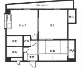 泉ケ丘マンション【2階】の間取り