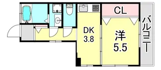 兵庫県神戸市長田区名倉町5丁目【マンション】の間取り