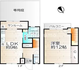 兵庫県神戸市垂水区南多聞台1丁目【テラスハウス】の間取り