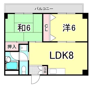 兵庫県西宮市青木町【マンション】の間取り