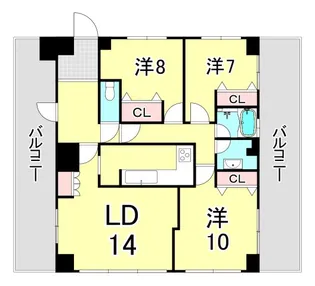 グランドメゾン苦楽園【6階】の間取り