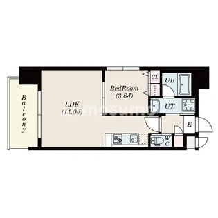 フレンシアノイエ難波南【3階】の間取り