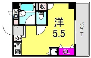 エール箕岡【1階】の間取り
