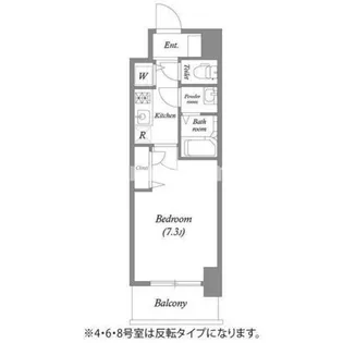 プランドール北浜【4階】の間取り