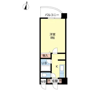 プチポルト小戸【3階】の間取り