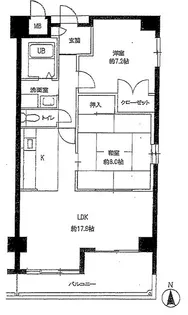 大阪府大阪市中央区内淡路町2丁目【マンション】の間取り