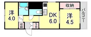 兵庫県神戸市兵庫区塚本通4丁目【マンション】の間取り