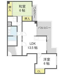 レジデンストーア【5階】の間取り