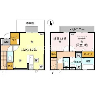 大阪府大阪市阿倍野区阪南町2丁目【タウンハウス】の間取り