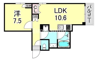 Villa Musica西宮北口【3階】の間取り