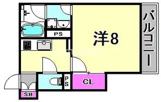 プレジール東難波【2階】の間取り