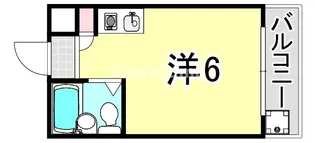 プチグレイス壱番館武庫之荘【4階】の間取り