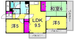 リバーサイド青谷【3階】の間取り