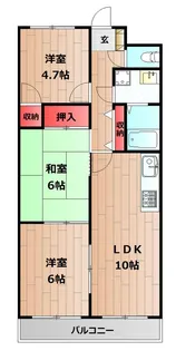 サンフラワー貴崎【4階】の間取り