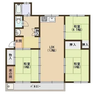 青山台住宅60号棟【5階】の間取り