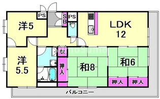 兵庫県尼崎市富松町3丁目【マンション】の間取り