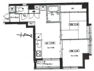 フェニックスコート甲南【4階】の間取り