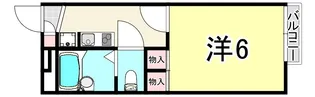 レオパレスウィル鳴尾【2階】の間取り