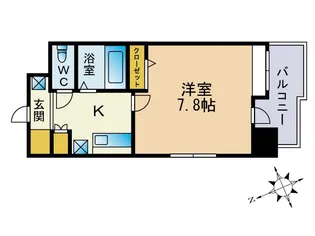 コンフォートスペース箱崎【7階】の間取り