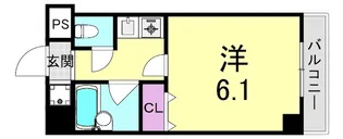 セレッソコート西心斎橋【11階】の間取り