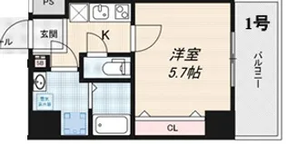 大阪府大阪市西区本田2丁目【マンション】の間取り