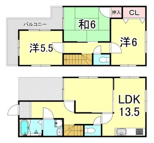 兵庫県西宮市結善町【一戸建】の間取り