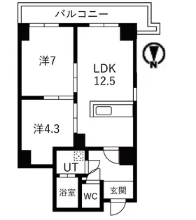 シティコート目黒4号棟【6階】の間取り