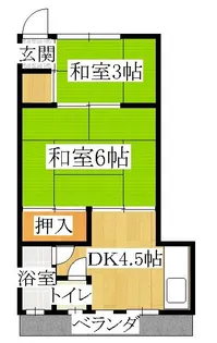 第二花丸荘【2階】の間取り
