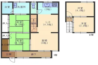 兵庫県神戸市長田区浜添通2丁目【テラスハウス】の間取り