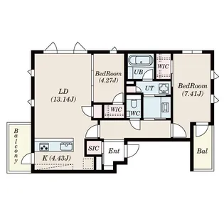 S-RESIDENCE平尾WEST【5階】の間取り