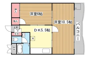 パークハイツ青谷【4階】の間取り