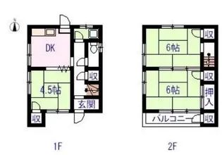 上葭原アパートの間取り