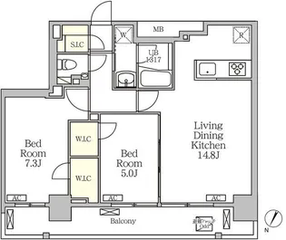 ジオエント白金台【9階】の間取り