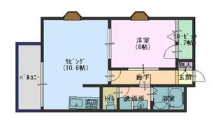レディースゴールドハイツ【2階】の間取り