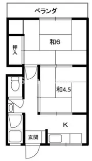 ハイツ香松【2階】の間取り